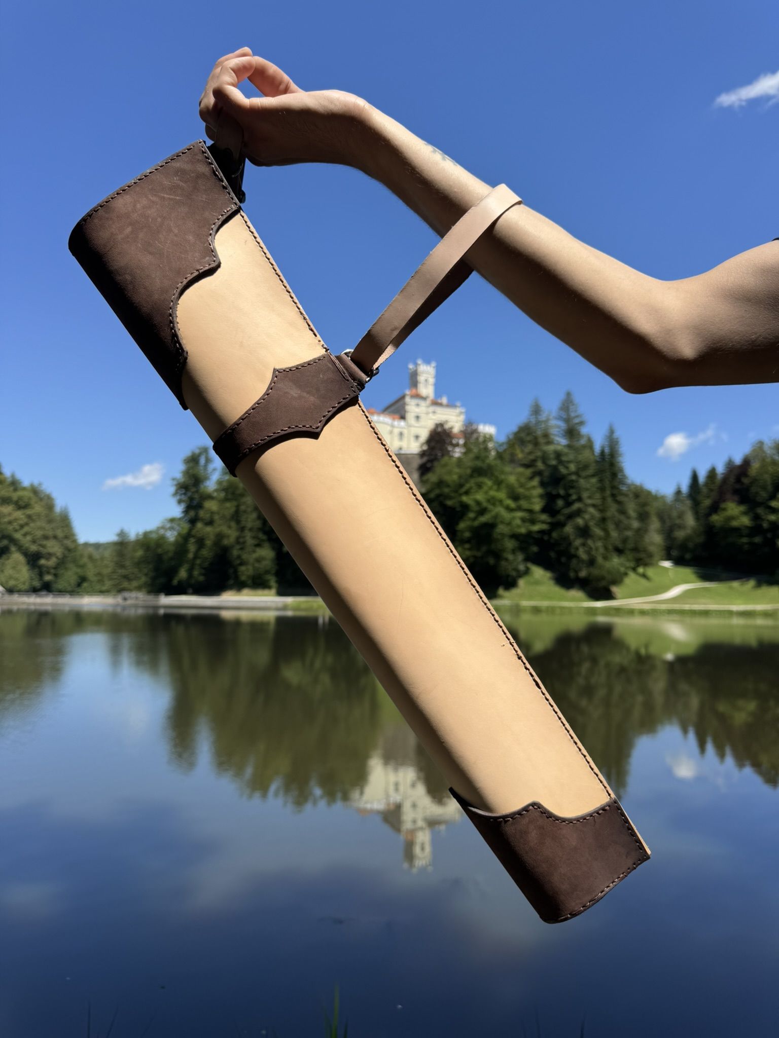 Handmade leather archer's quiver